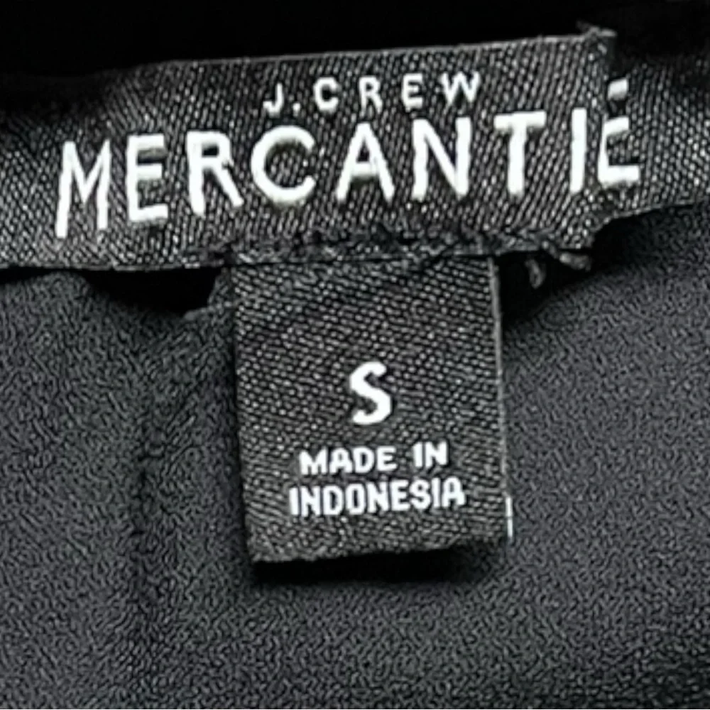 🌻J.Crew Mercantile Black Versatile Ruffle Blouse Womens Size Small